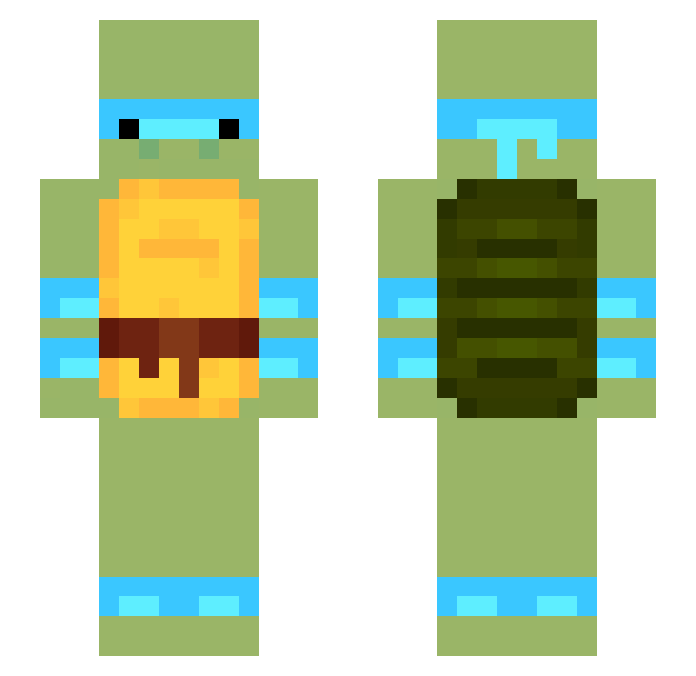 fover1 Minecraft skin, front and back view