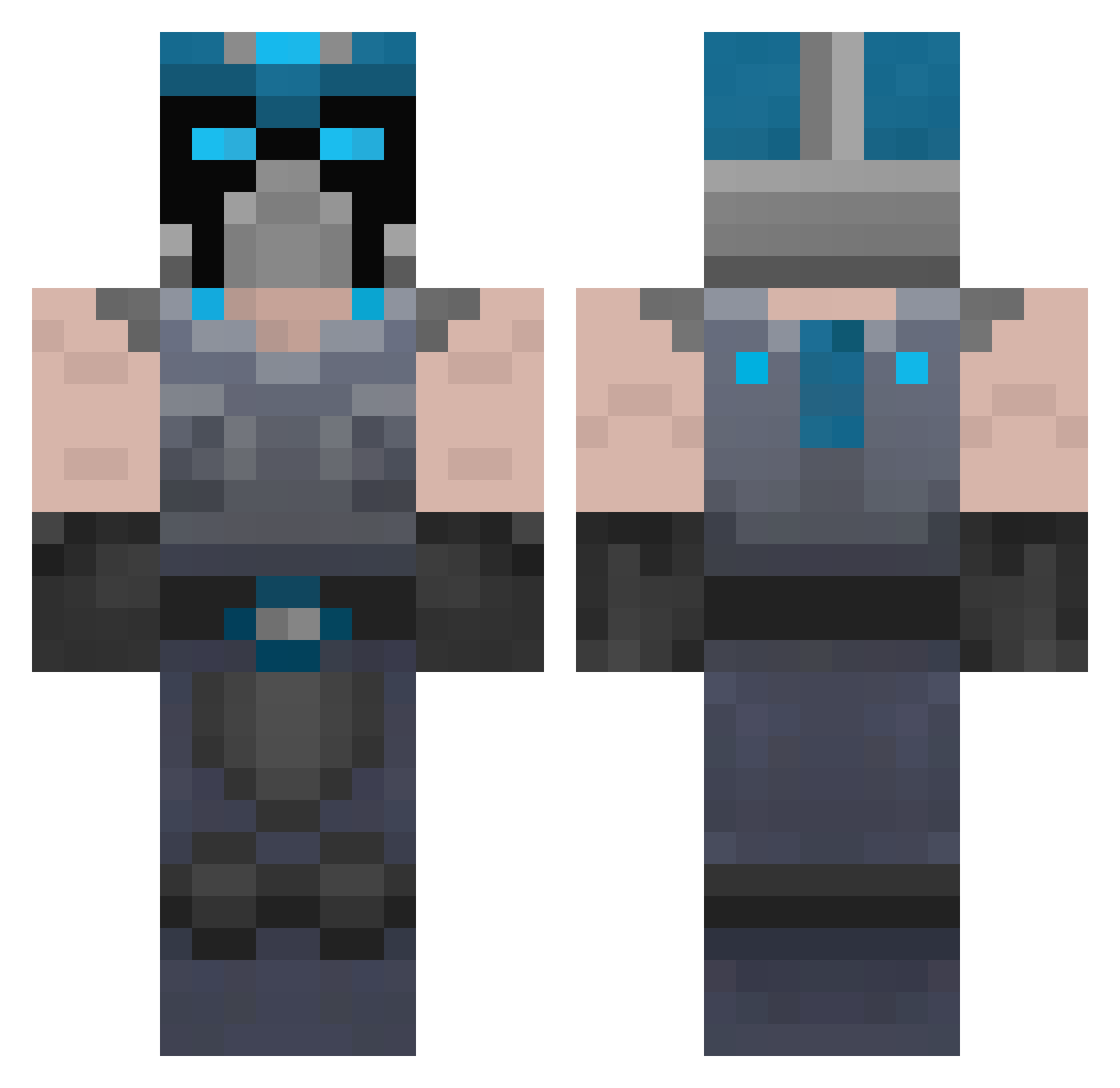 momoring64 Minecraft skin, front and back view