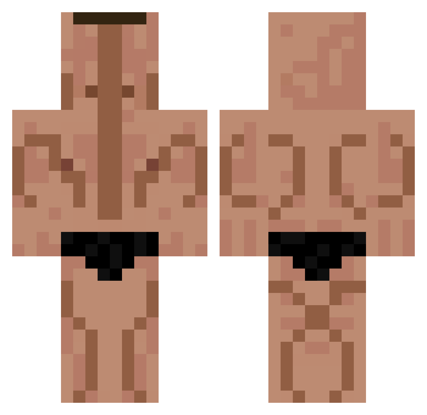 myExXTrEm Minecraft skin, front and back view