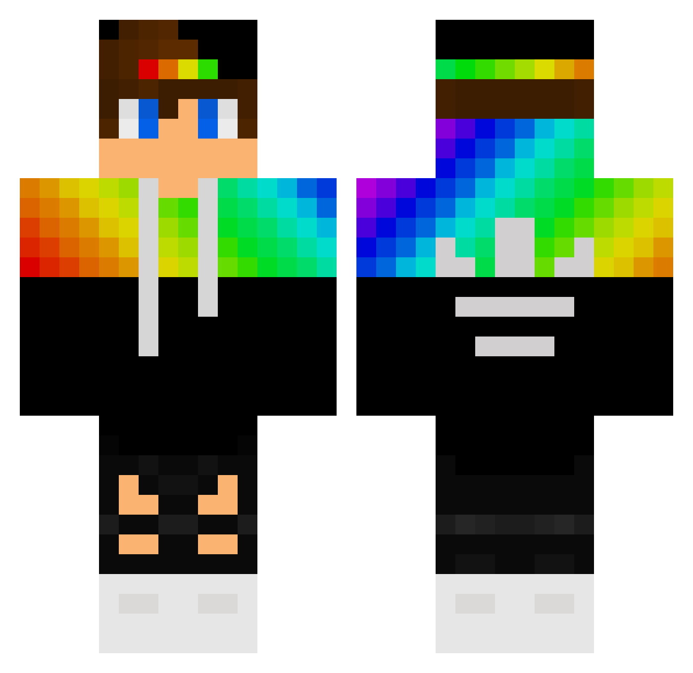 Dsona Minecraft skin, front and back view