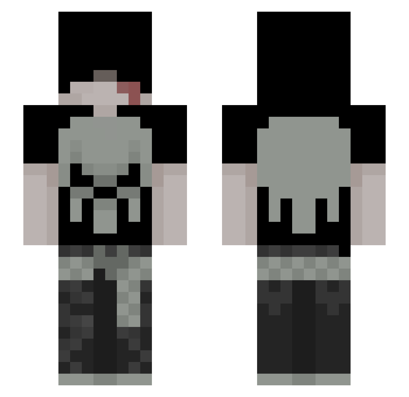 202s_ Minecraft skin, front and back view