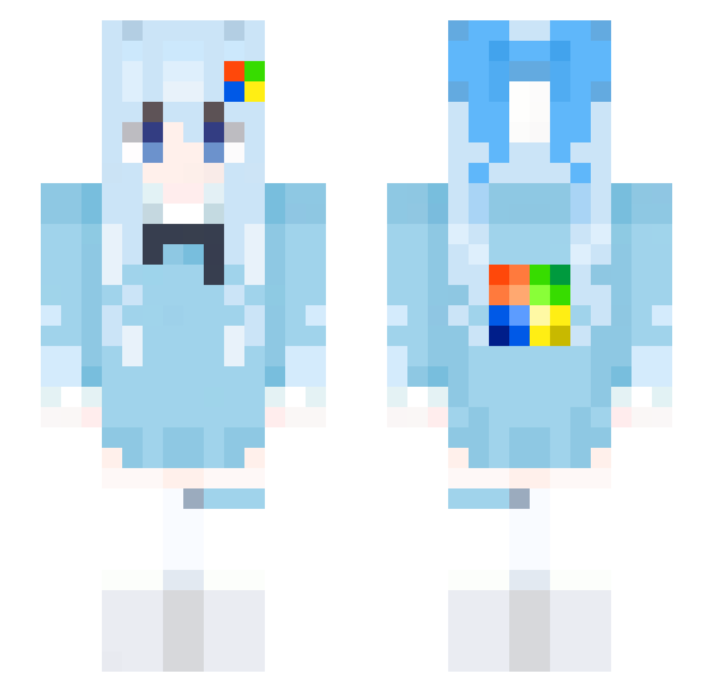 ikun_July Minecraft skin, front and back view