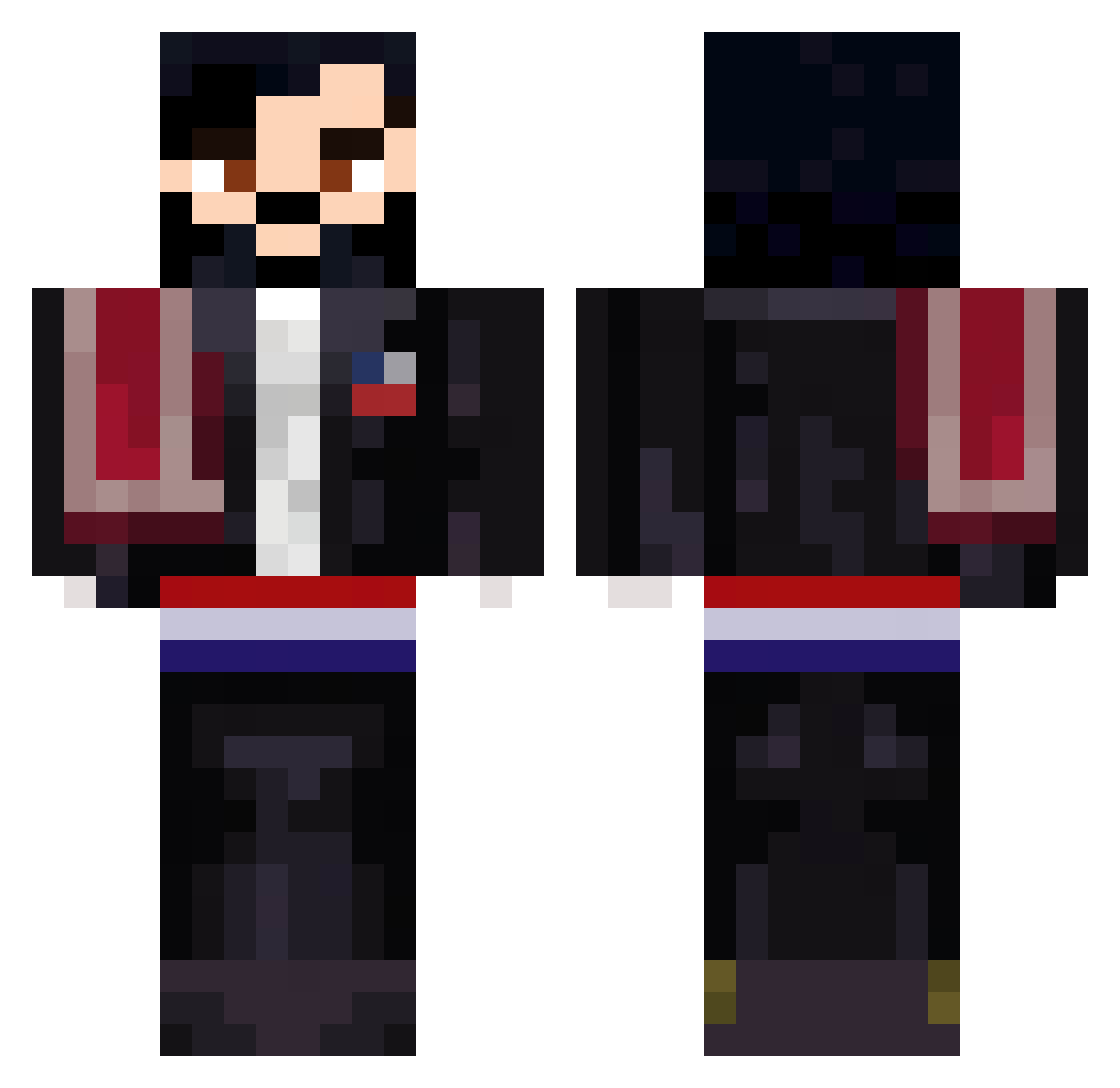 ILoveCompletos Minecraft skin, front and back view