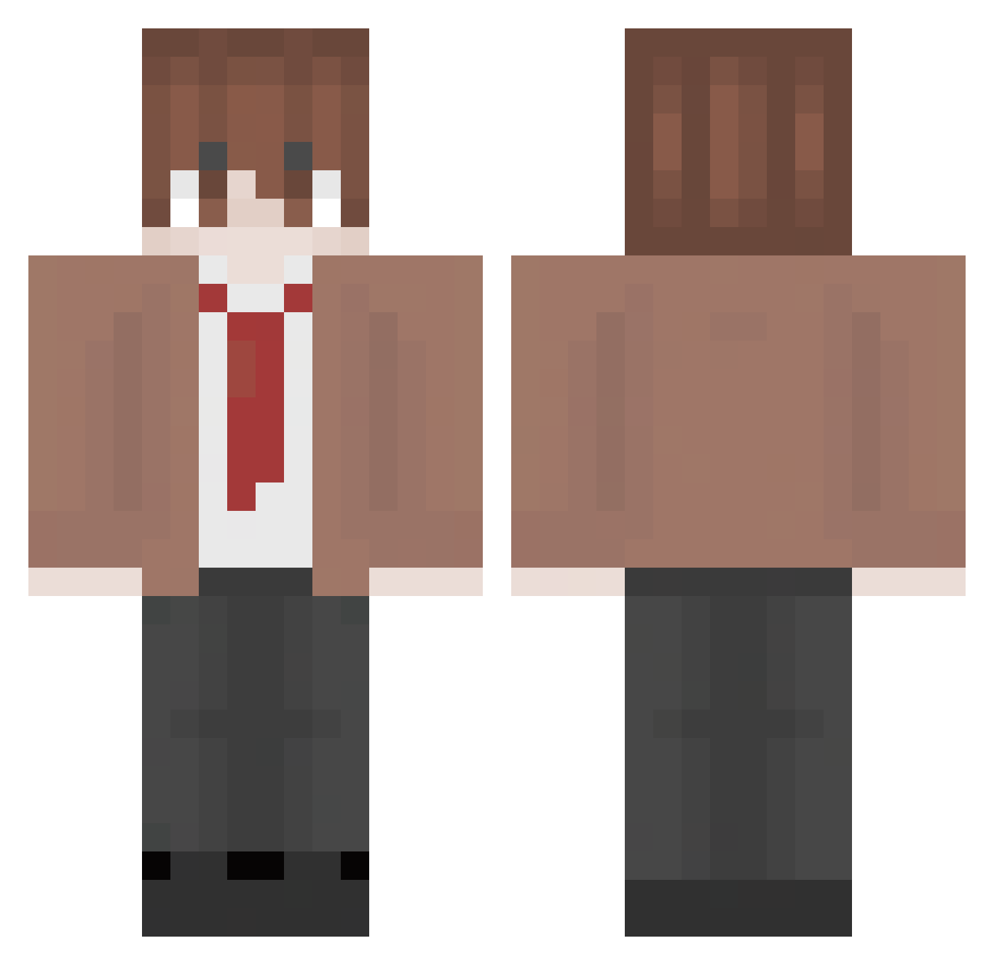 TONICPANDA Minecraft skin, front and back view