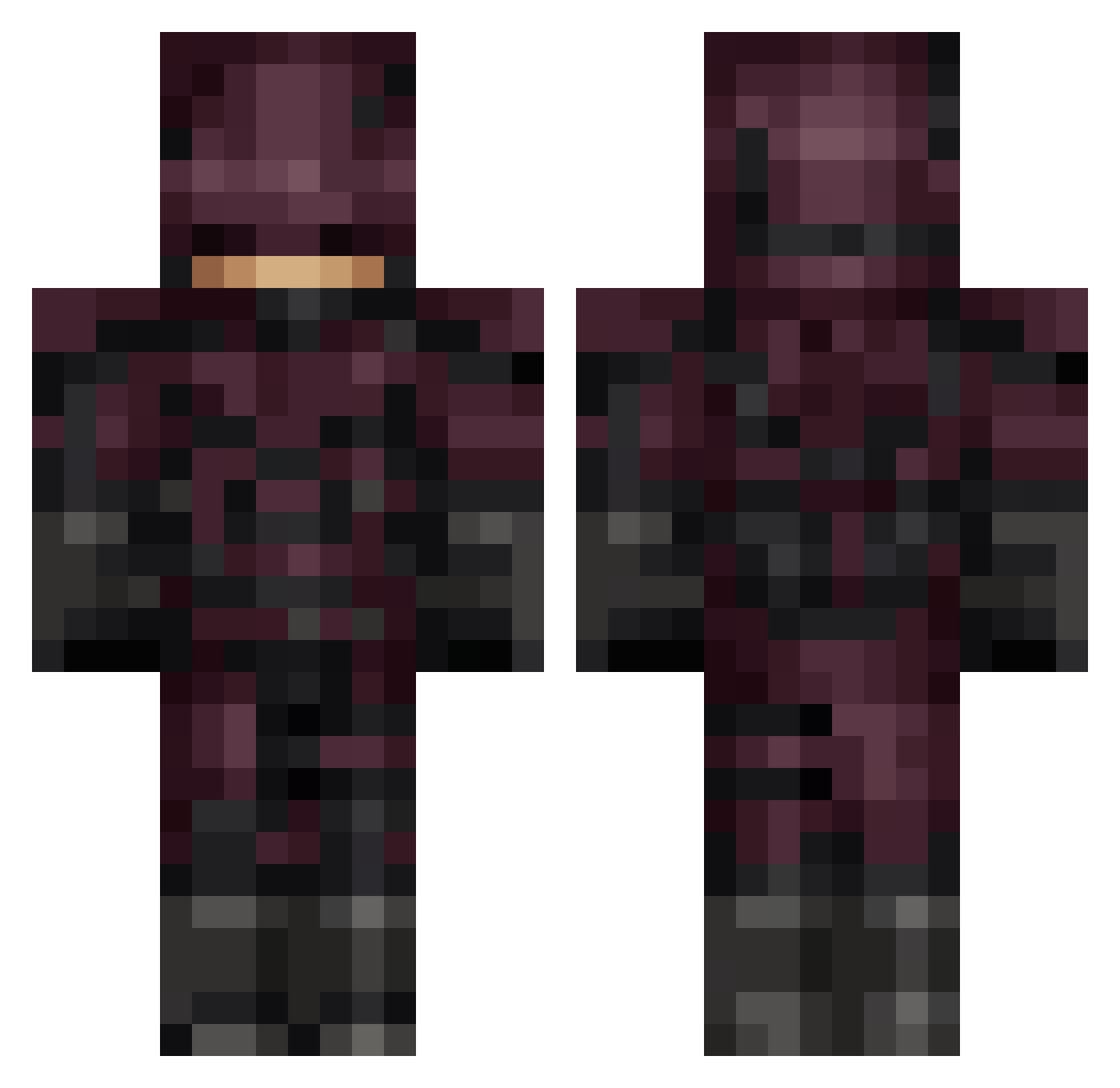 WERRYLX Minecraft skin, front and back view