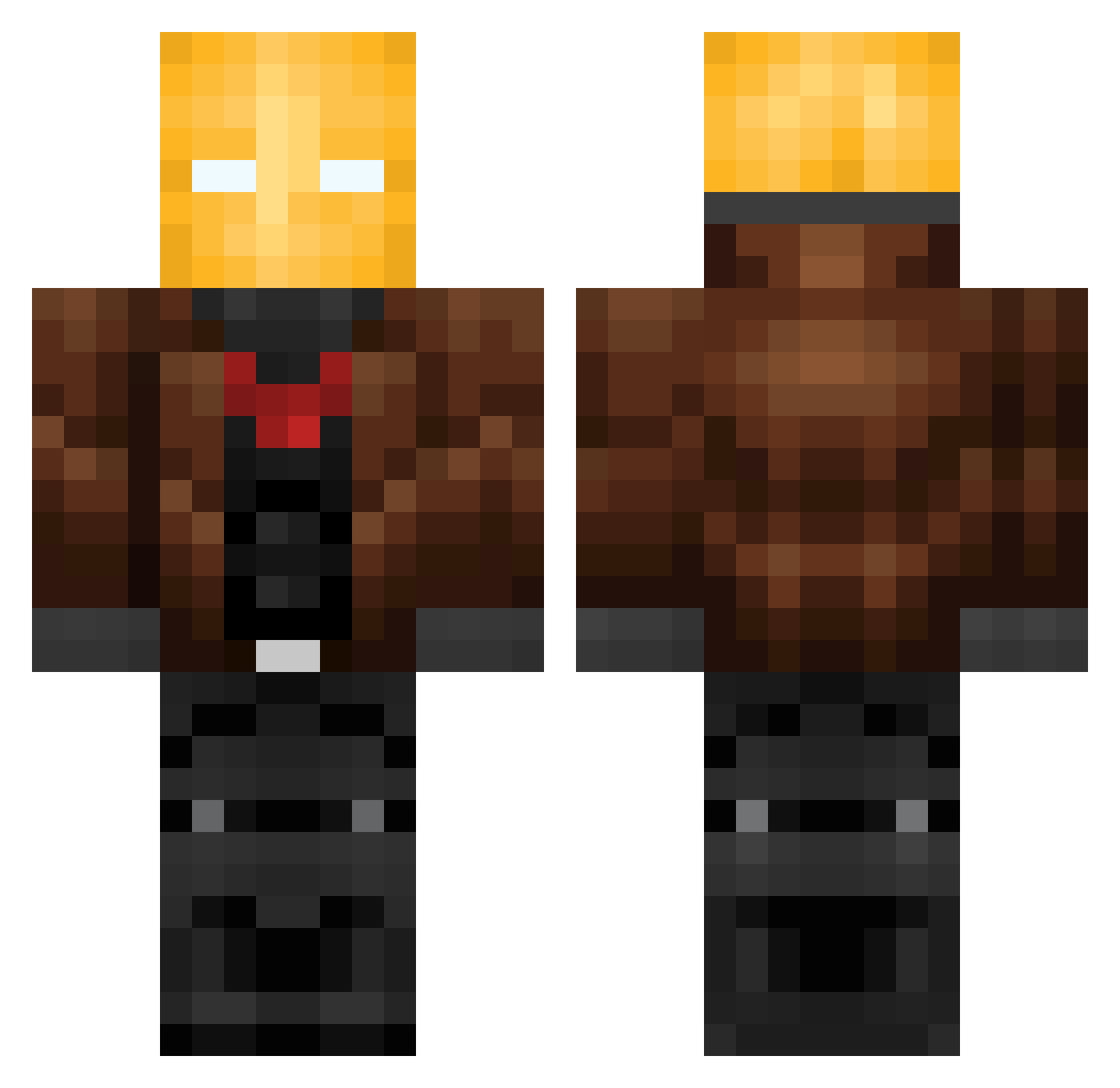SOLDADO0702 Minecraft skin, front and back view