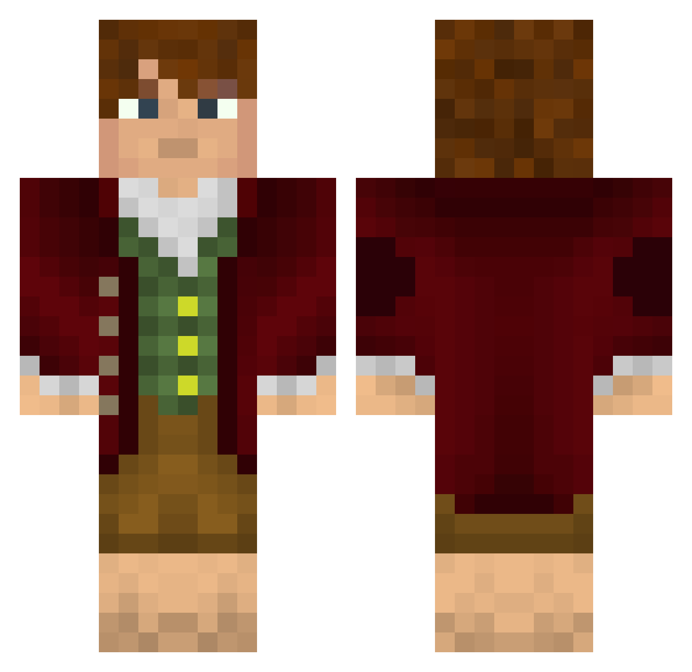 Camer27 Minecraft skin, front and back view