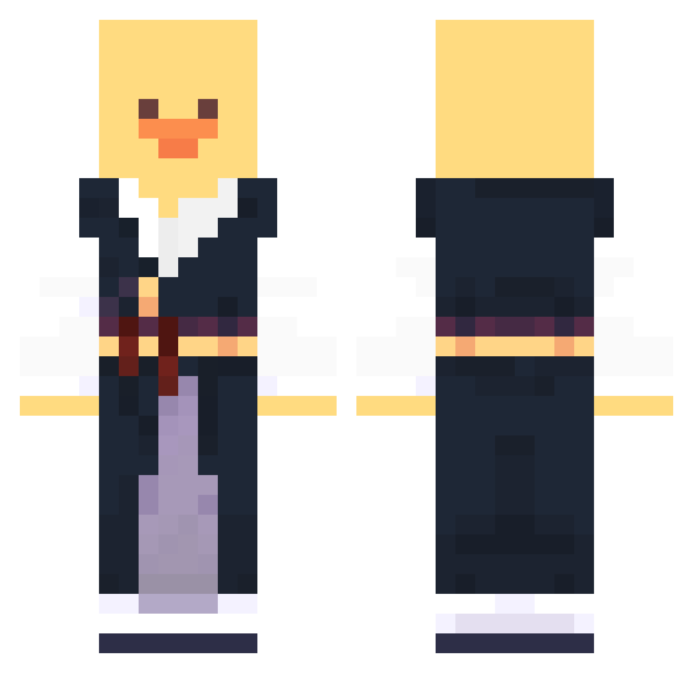 ccnhggt Minecraft skin, front and back view
