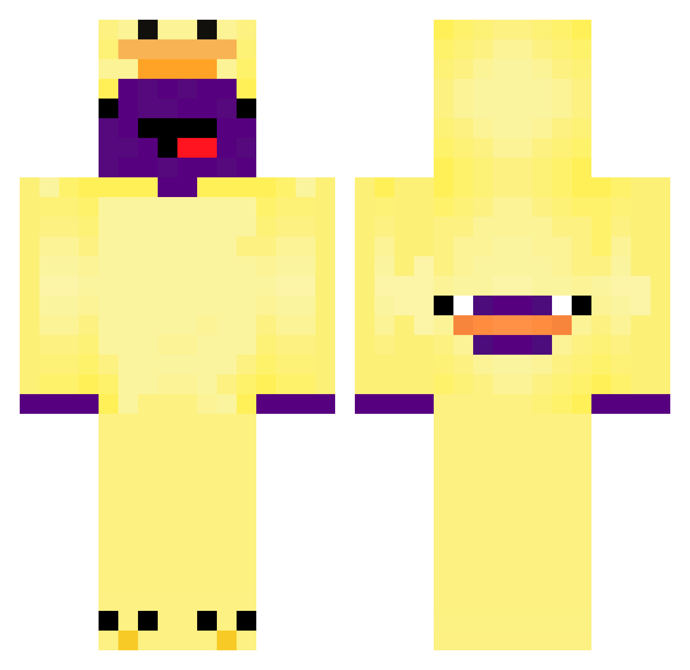 swagnob21 Minecraft skin, front and back view