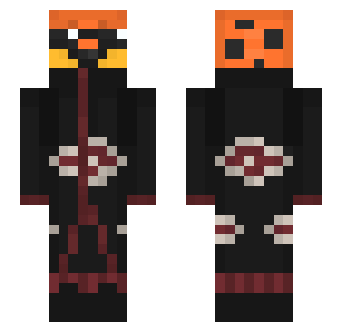 motito71 Minecraft skin, front and back view