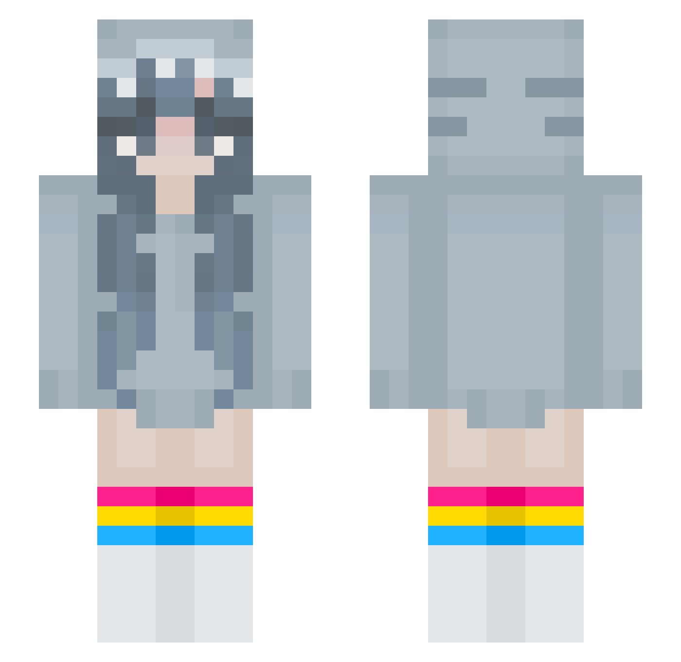 e1rian Minecraft skin, front and back view
