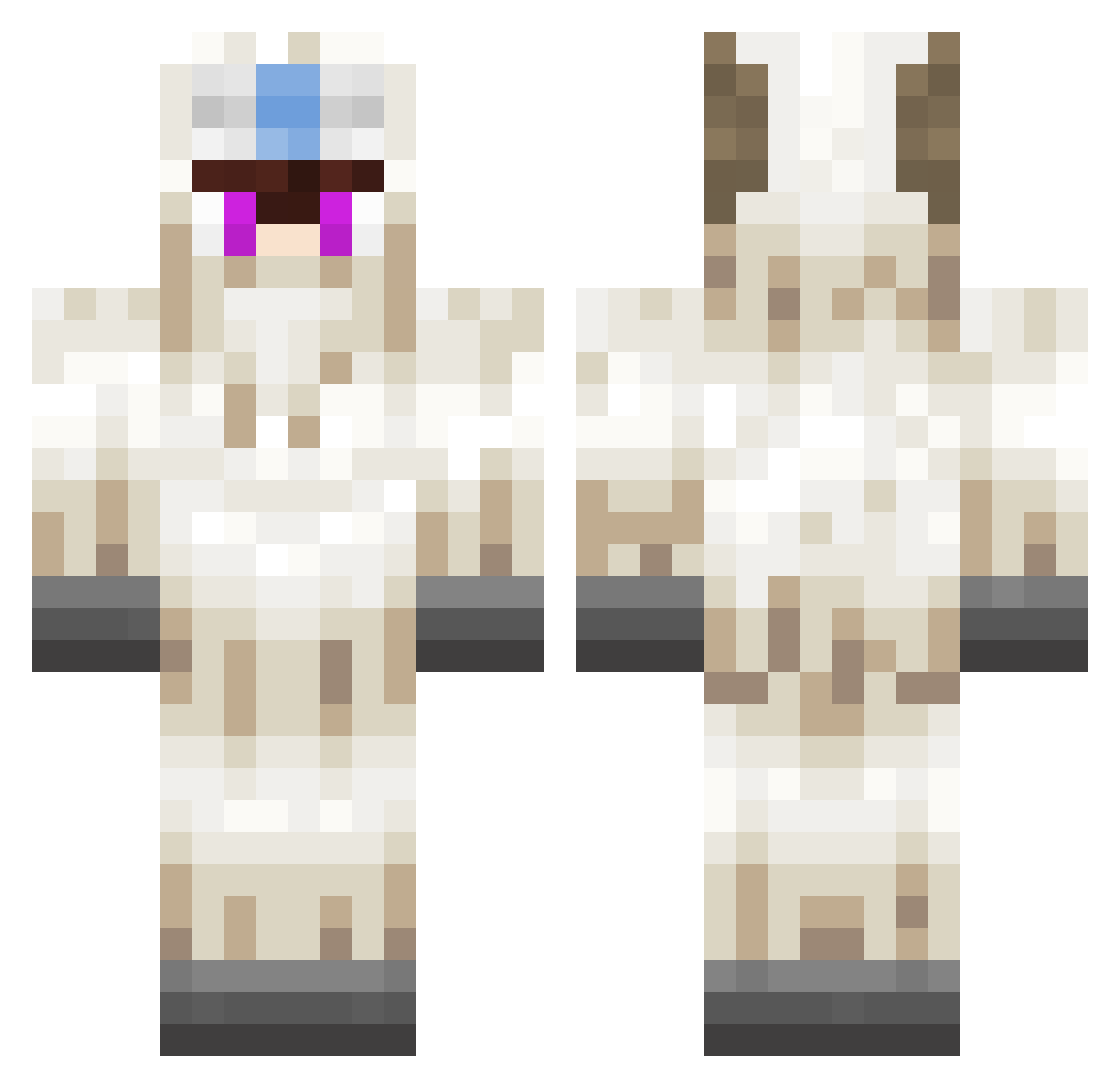 ParDirtyDan12 Minecraft skin, front and back view