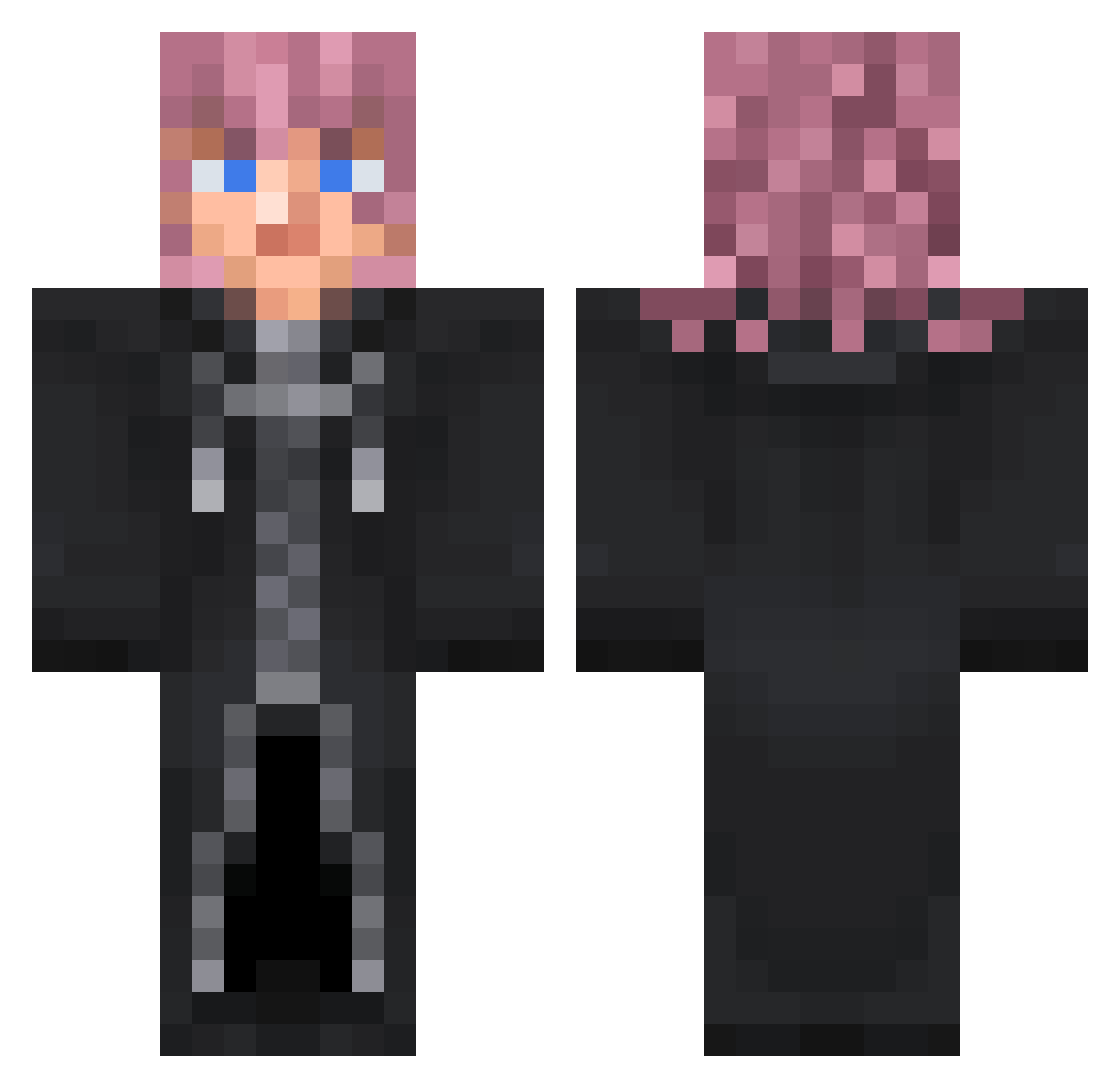 Juiliun Minecraft skin, front and back view