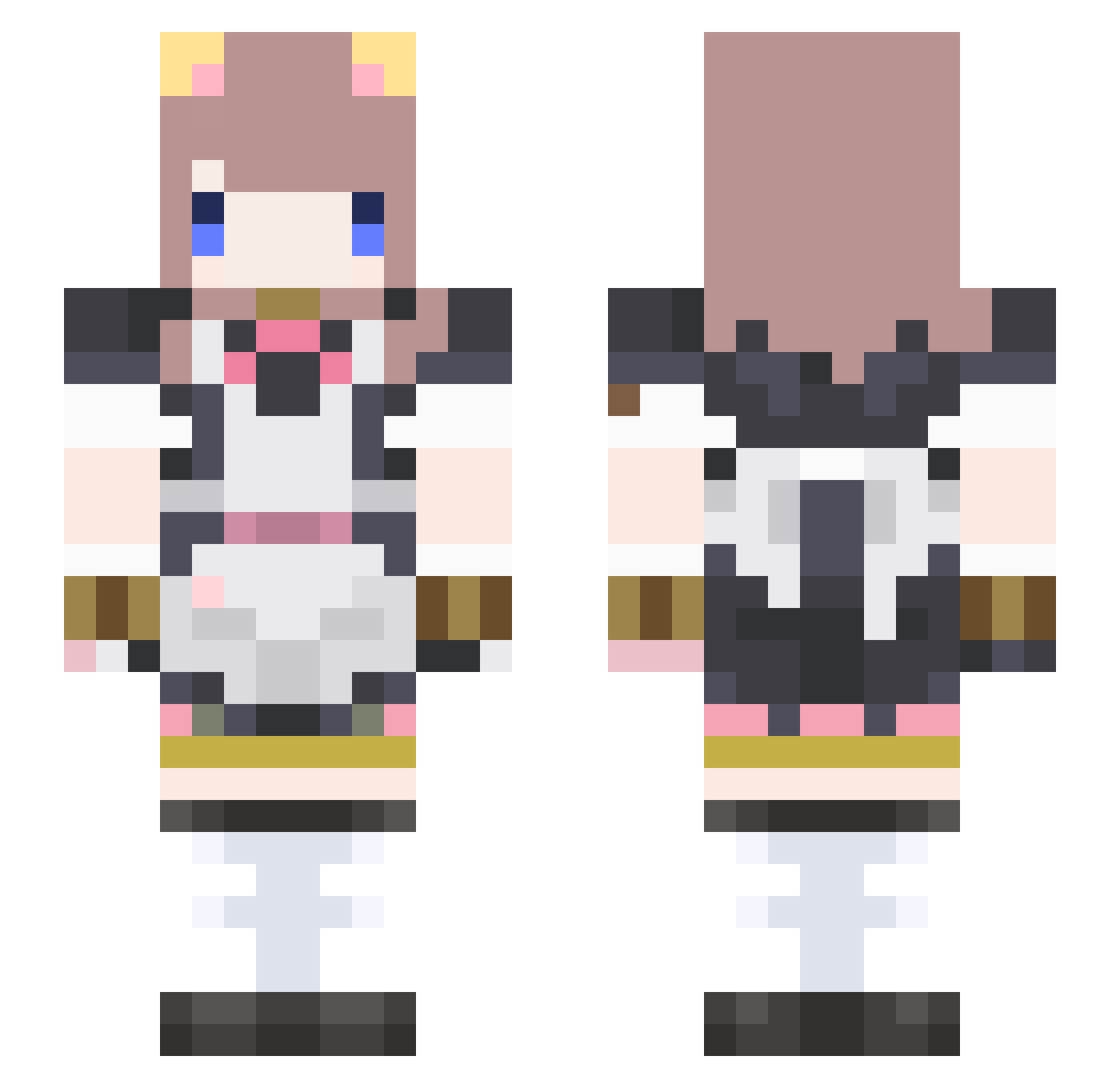 gamer783 Minecraft skin, front and back view