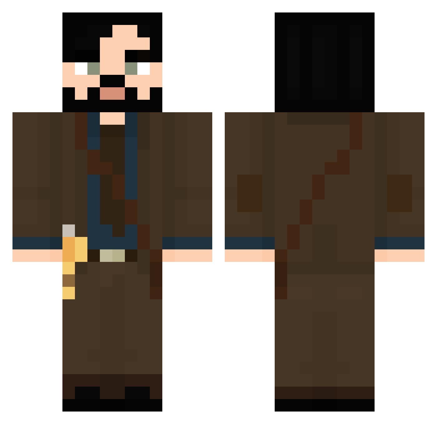 Sapremic Minecraft skin, front and back view