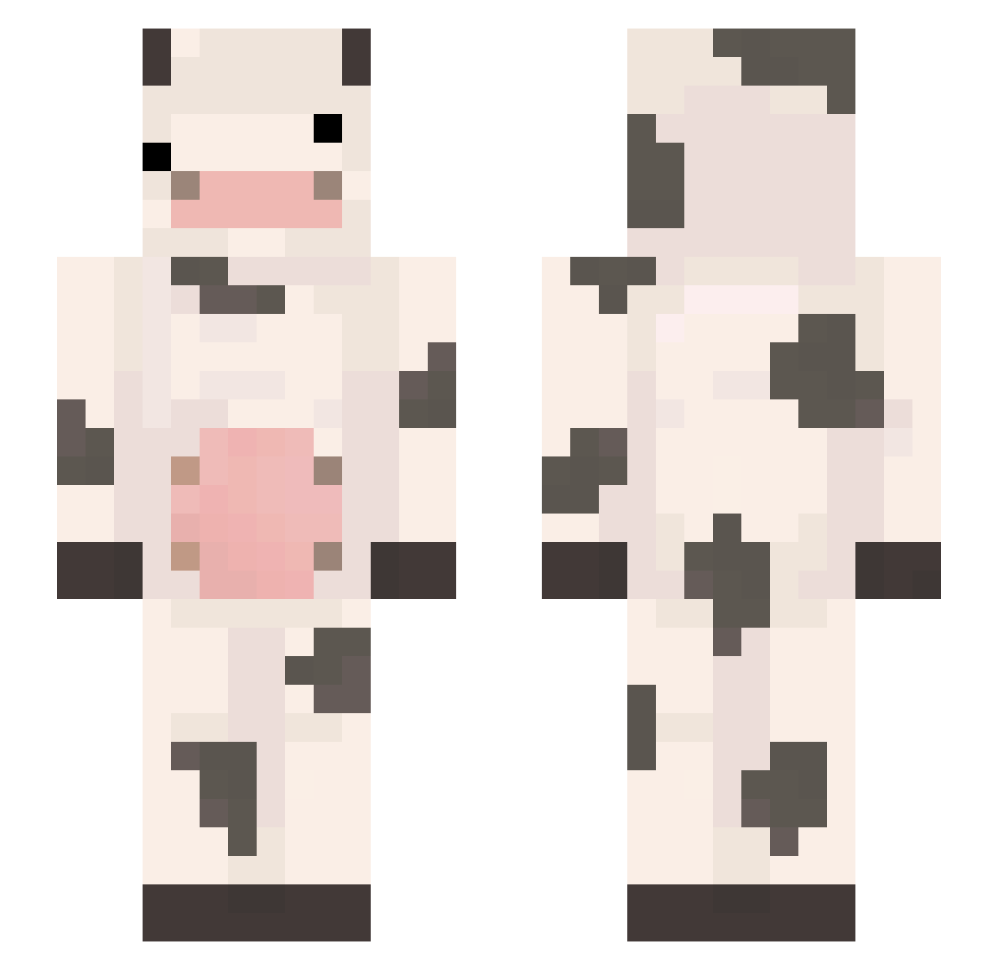 thegenderwagegap Minecraft skin, front and back view