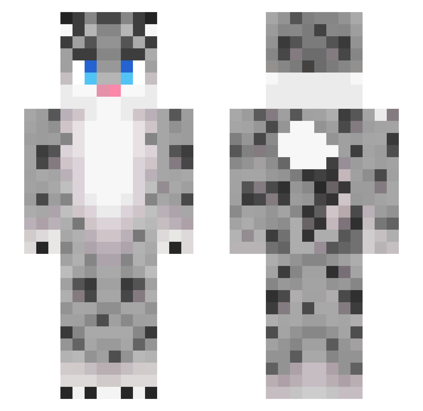 ChrysiDynami Minecraft skin, front and back view