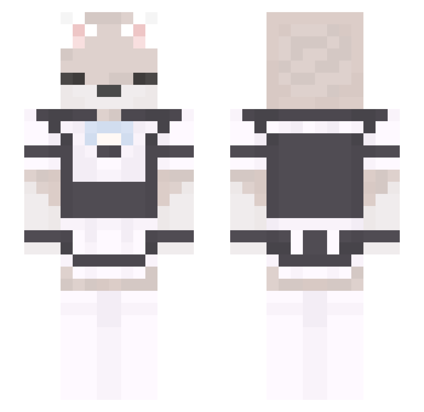 Loofster_Grime Minecraft skin, front and back view