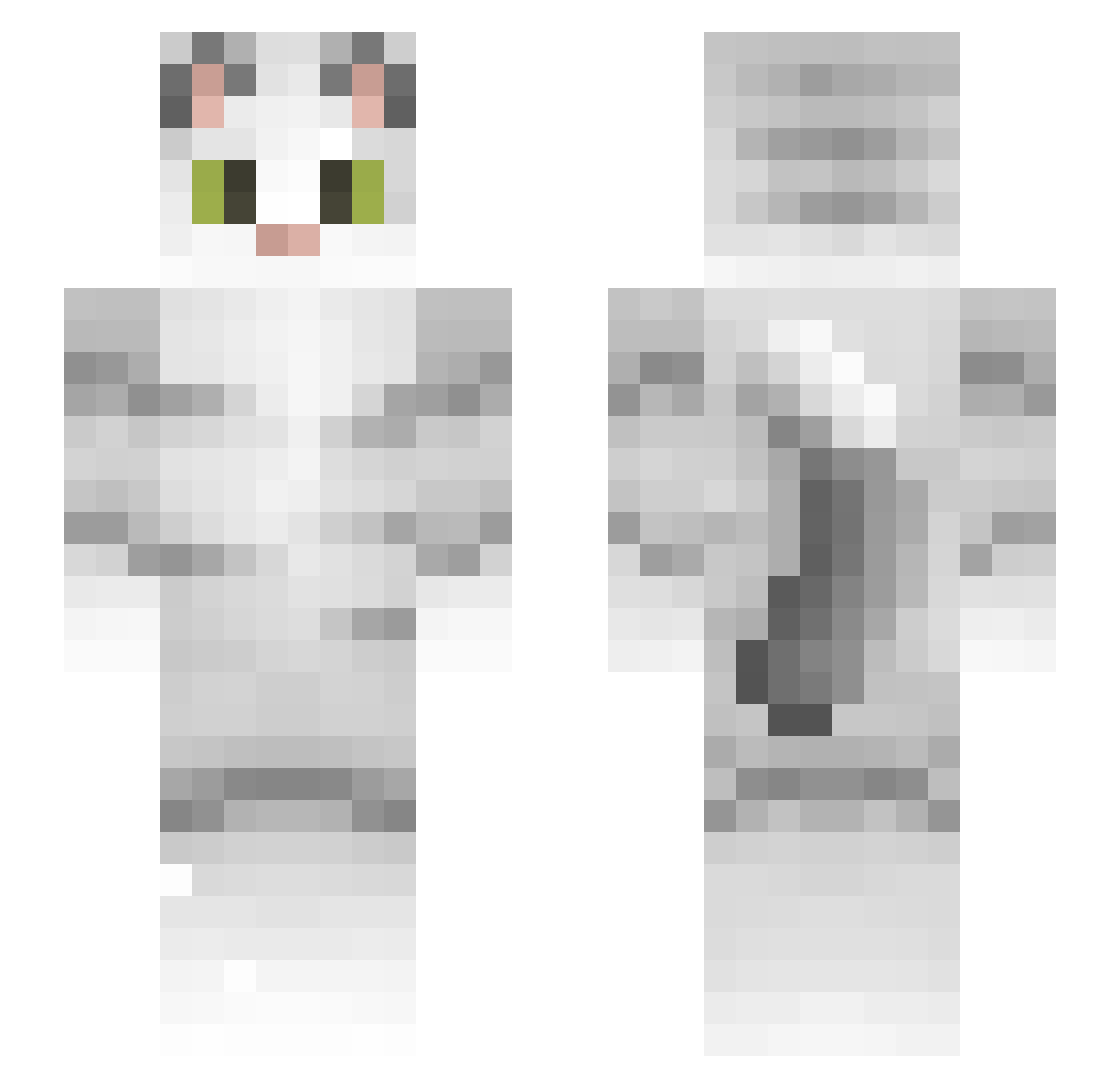 Lelinhu Minecraft skin, front and back view