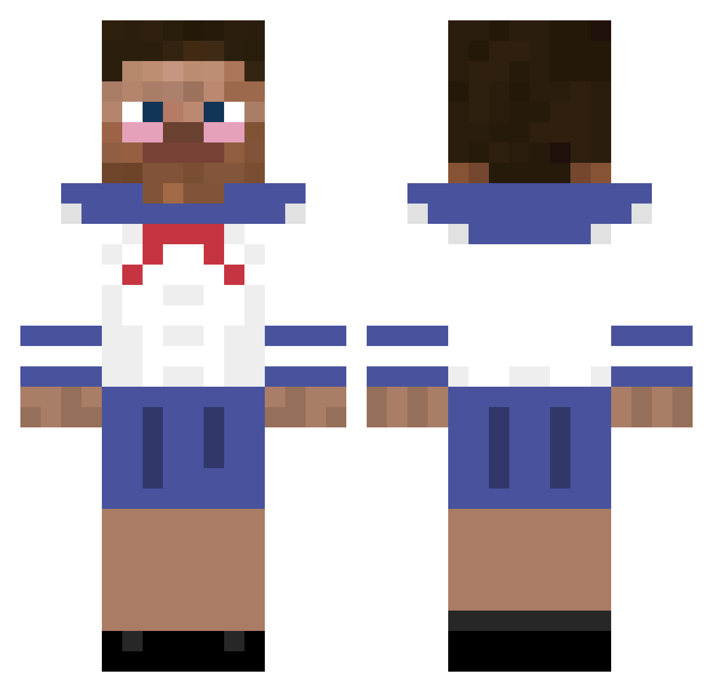 Peke_ Minecraft skin, front and back view