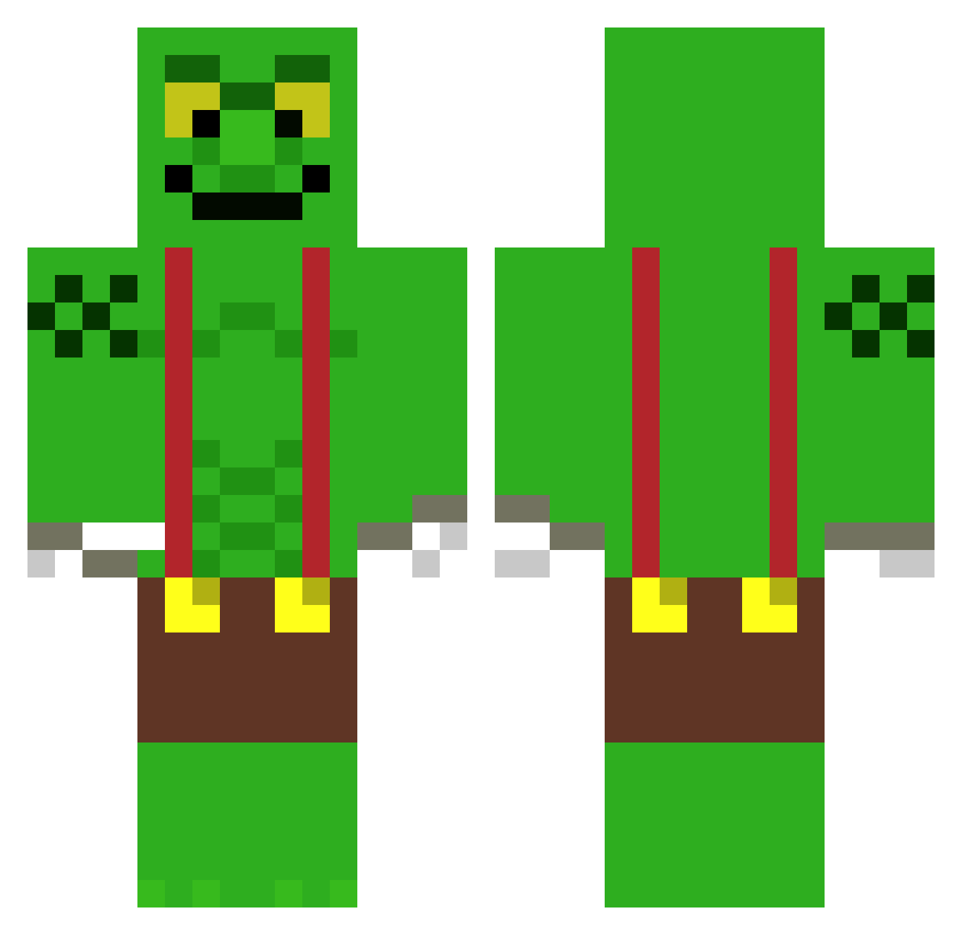 lxcas1510 Minecraft skin, front and back view