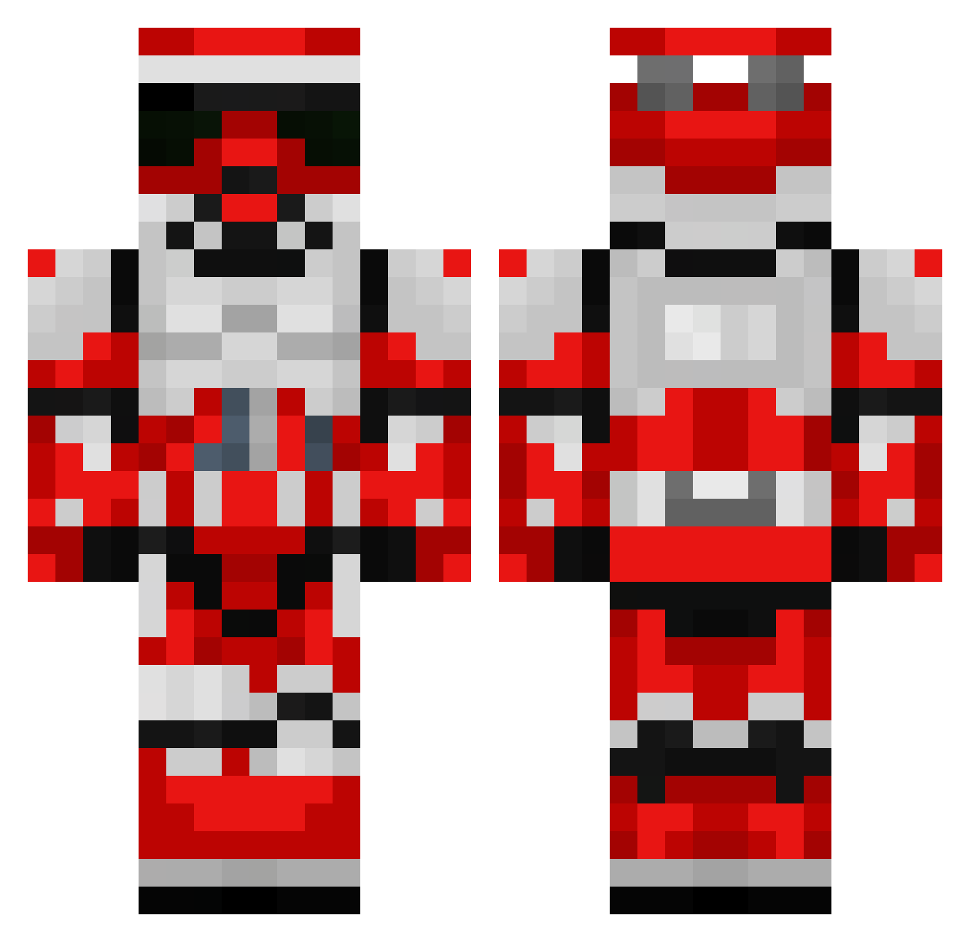 oTiming Minecraft skin, front and back view