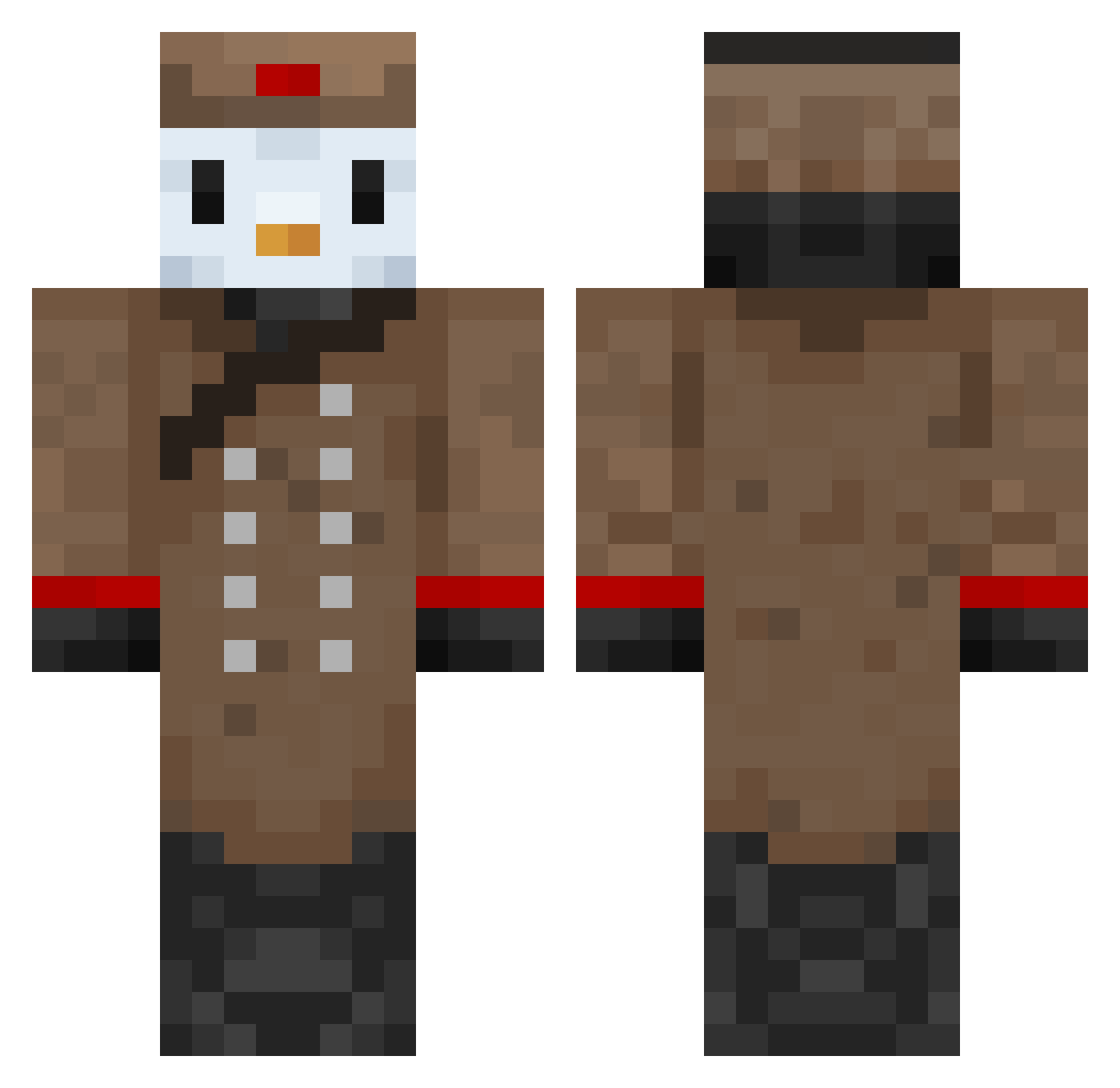 Trash_Man_Cometh Minecraft skin, front and back view
