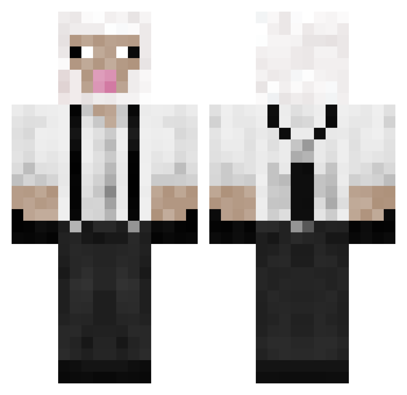 galloglass Minecraft skin, front and back view