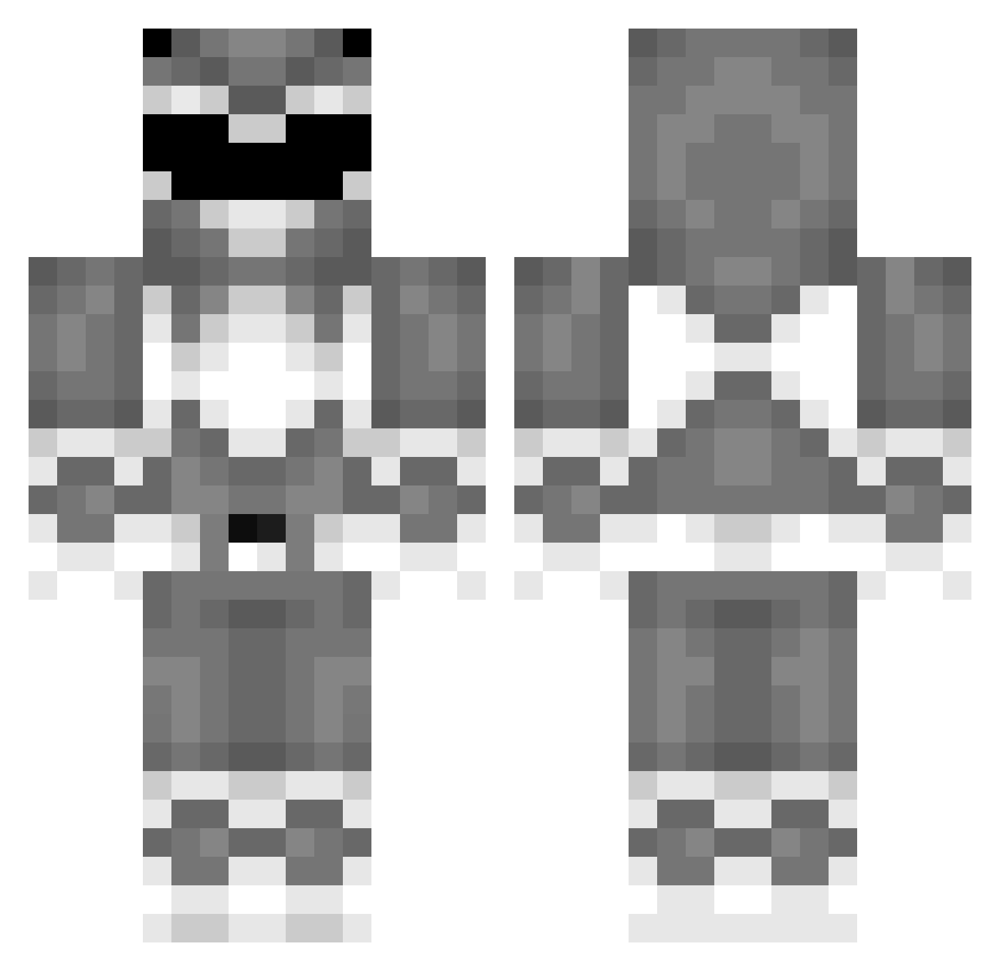 kanyewestlover72 Minecraft skin, front and back view