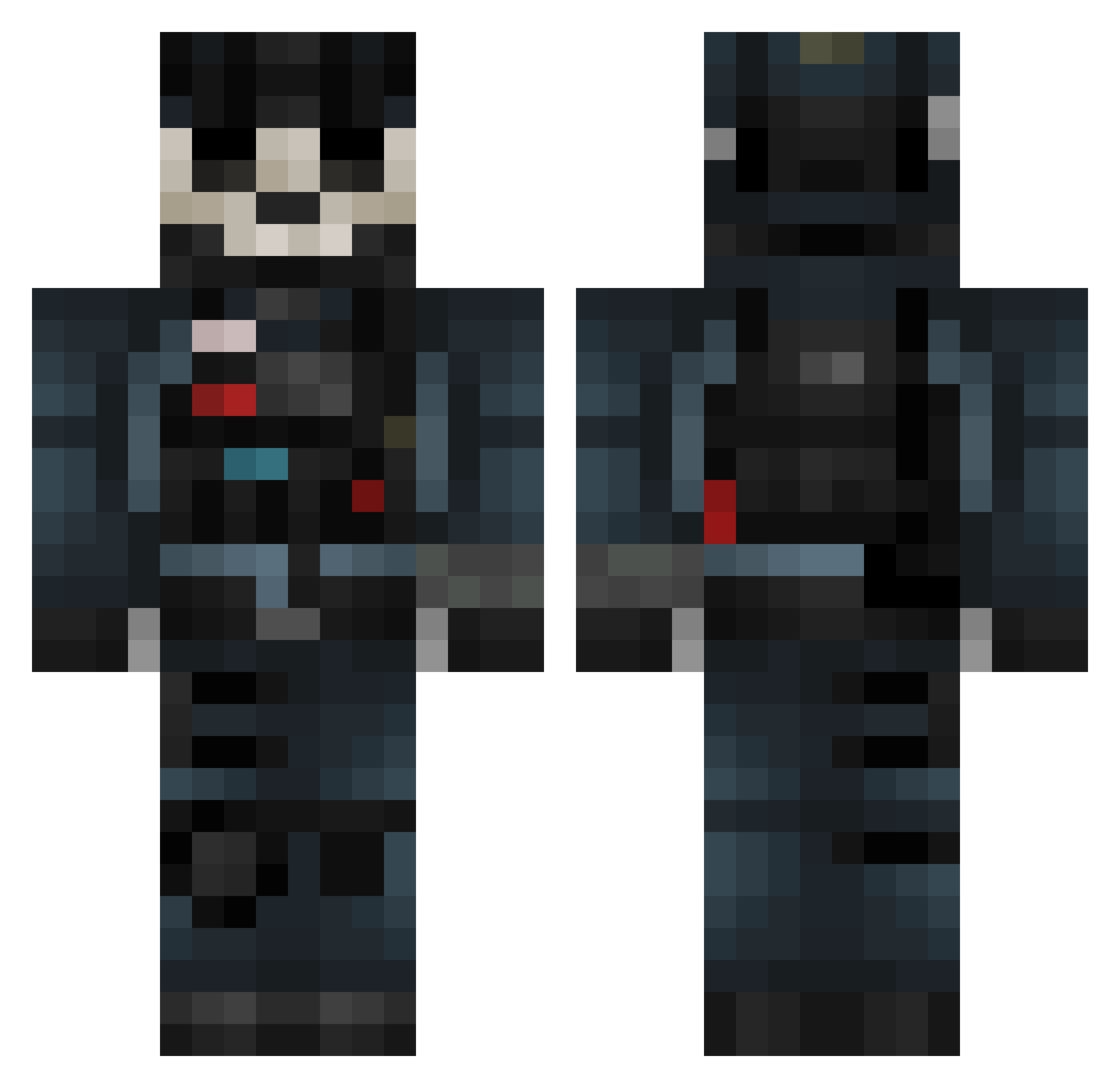 mciltrot34 Minecraft skin, front and back view