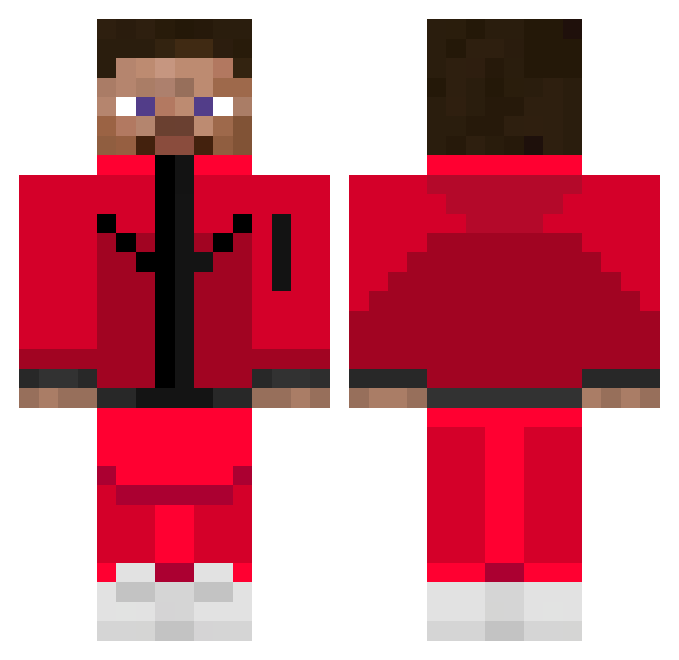 szxmvs Minecraft skin, front and back view