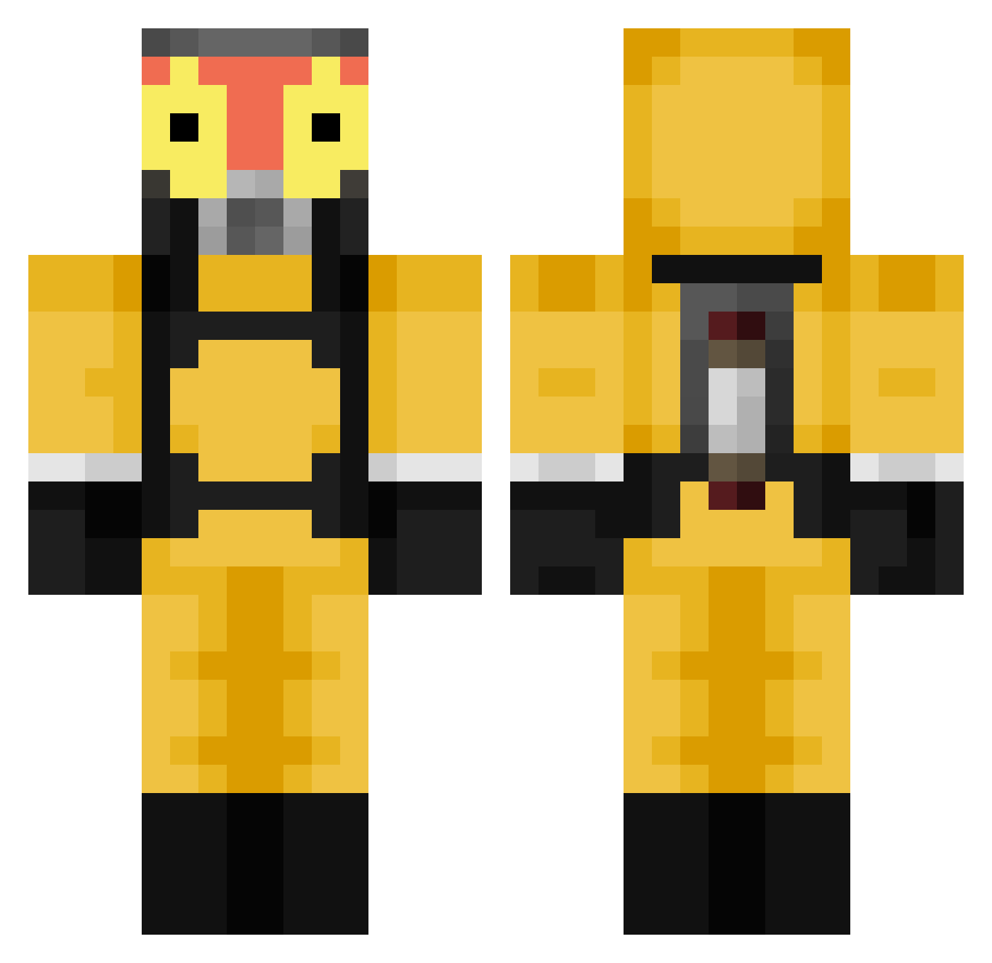 Pan_Cytryneq Minecraft skin, front and back view