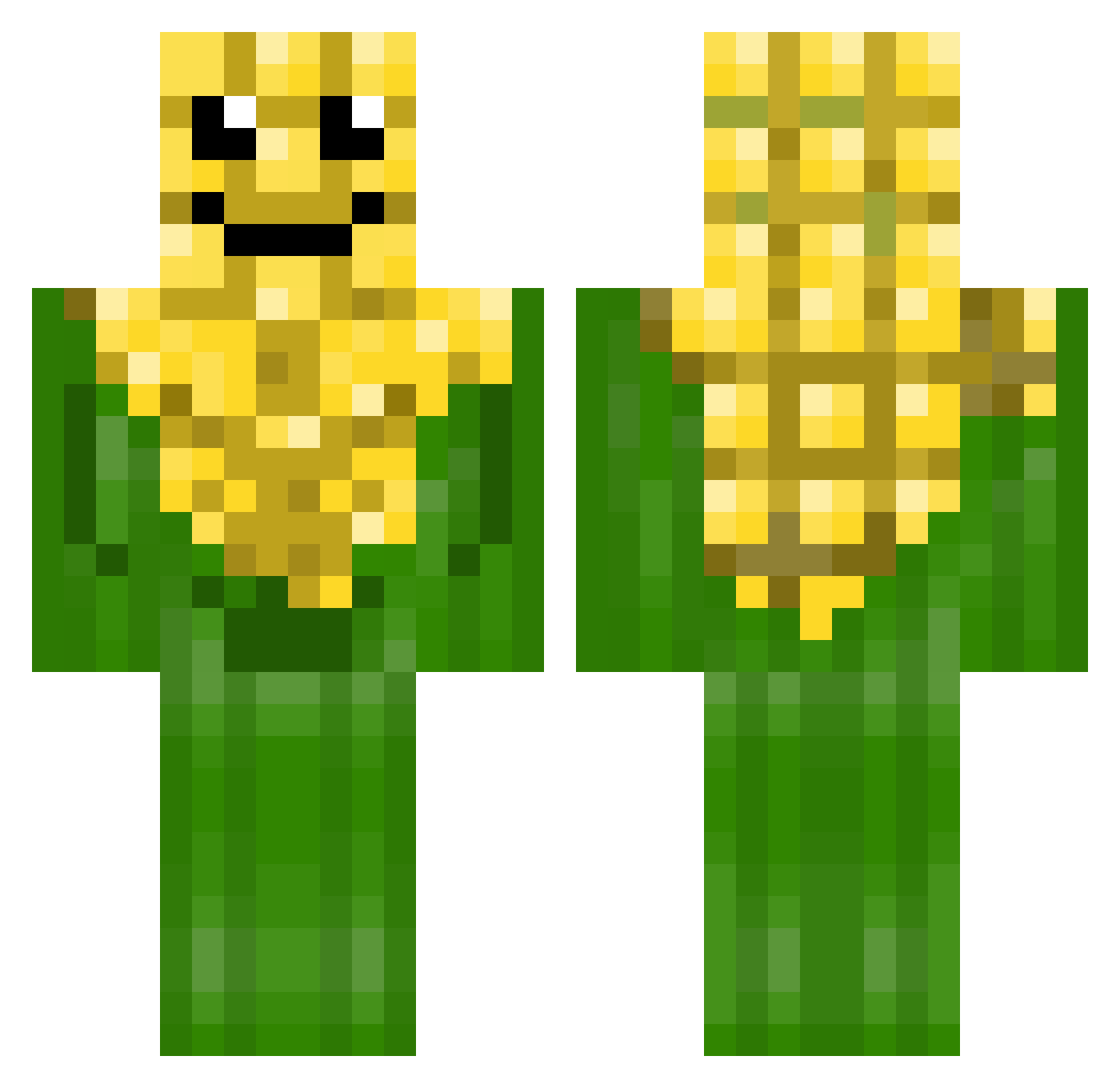 voekiro Minecraft skin, front and back view
