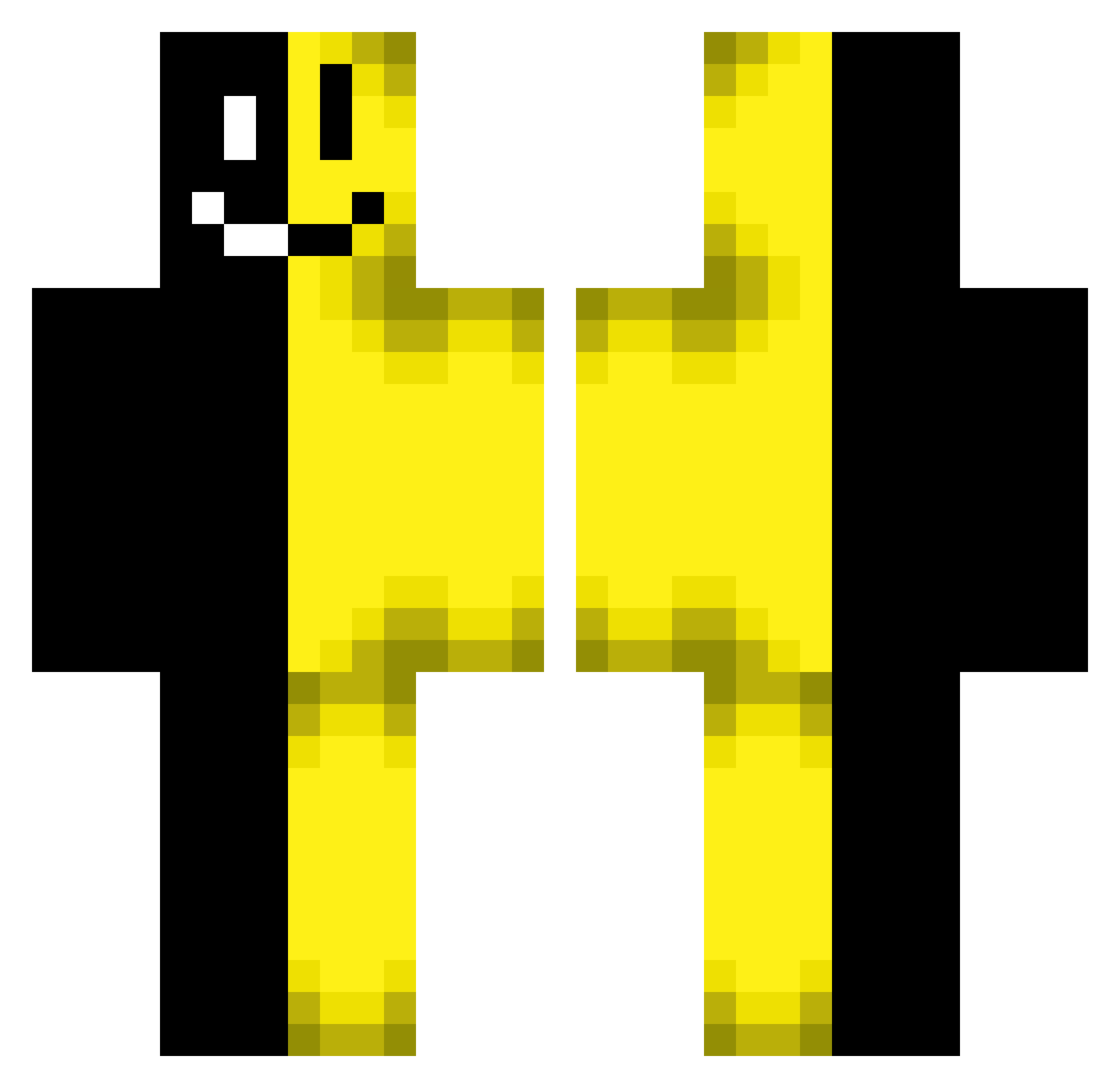 Finn201400 Minecraft skin, front and back view