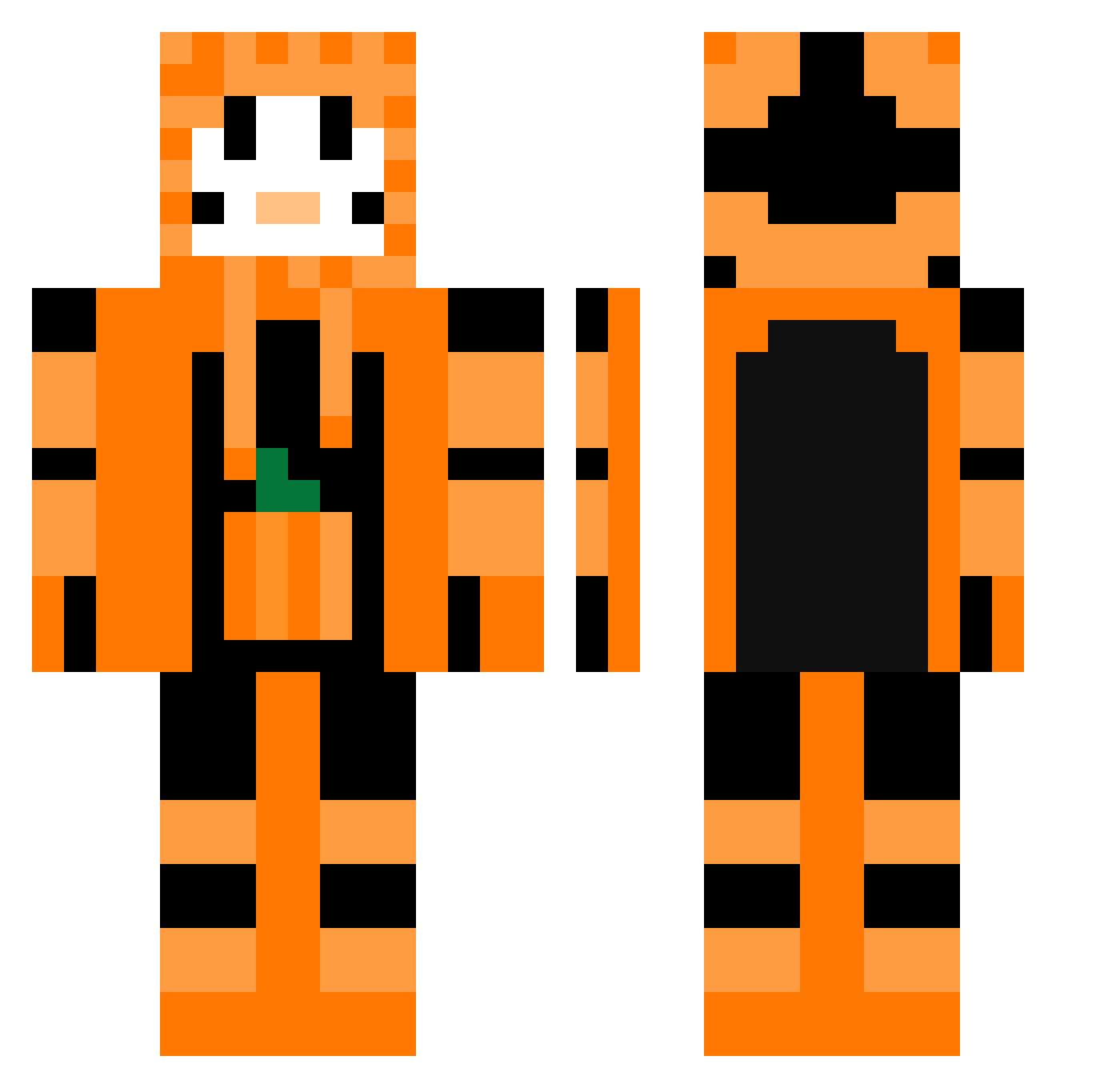 Starlight_Billy Minecraft skin, front and back view