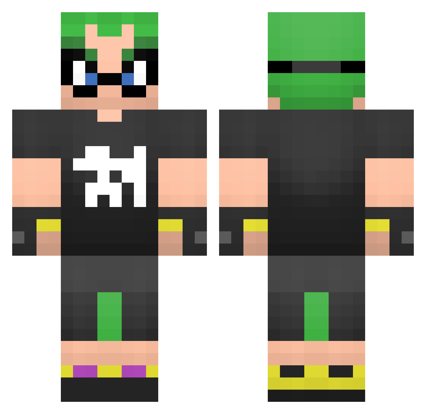 Lias2121 Minecraft skin, front and back view