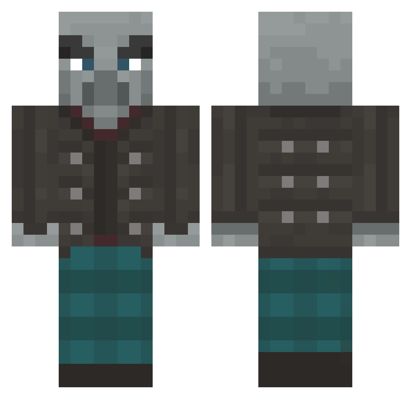 xxvapegamerxx Minecraft skin, front and back view