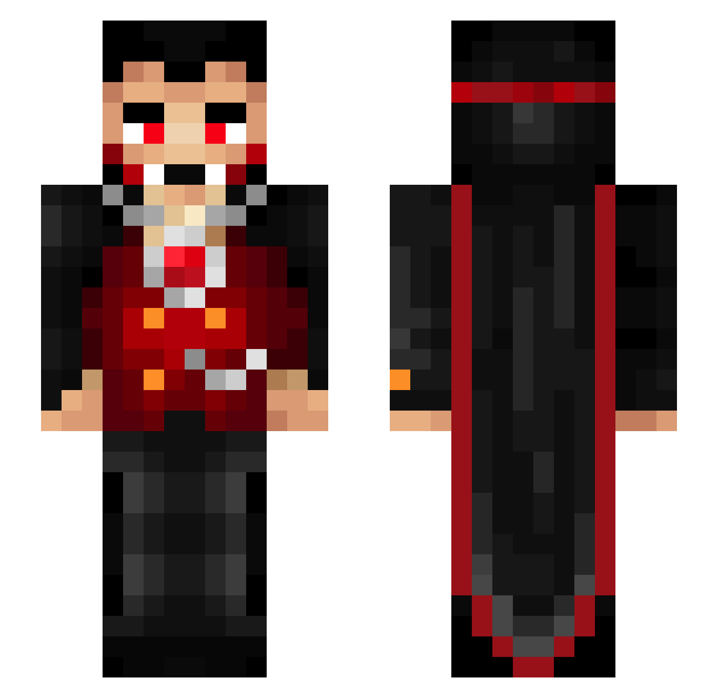 julia2310 Minecraft skin, front and back view