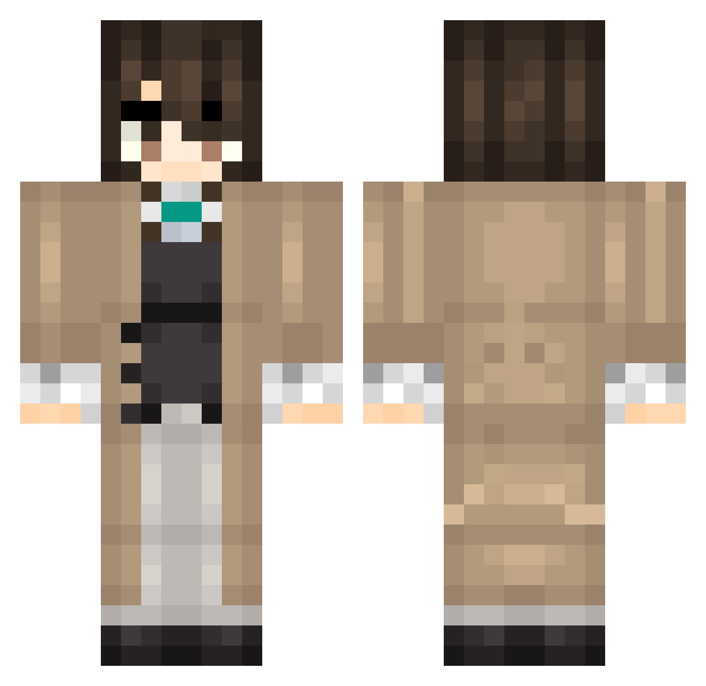vMr_Chuspi Minecraft skin, front and back view
