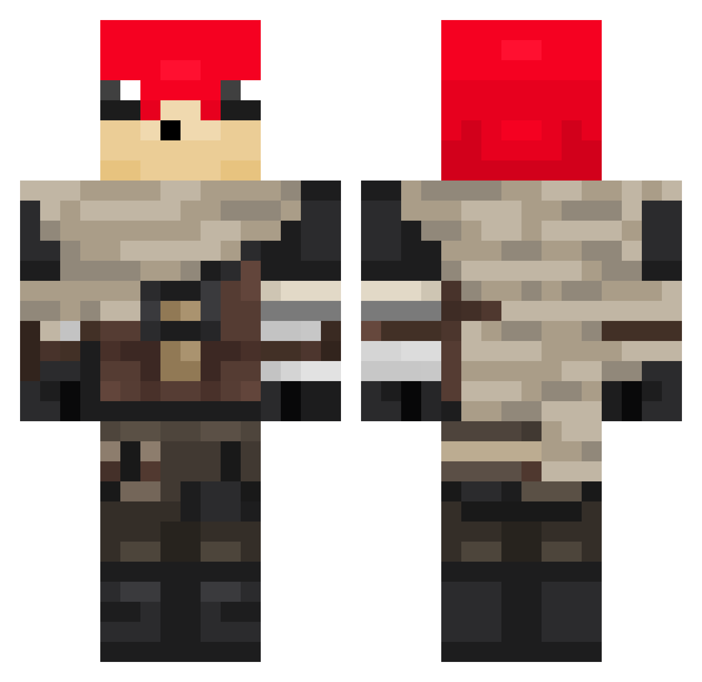 Ciapak00 Minecraft skin, front and back view