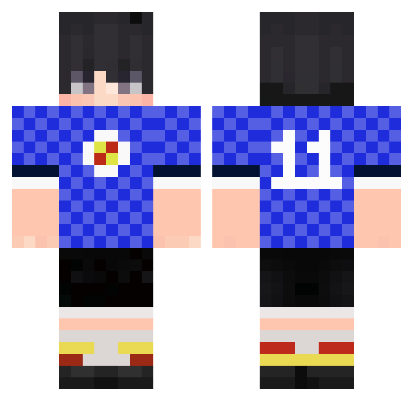 Dylantrol001 Minecraft skin, front and back view