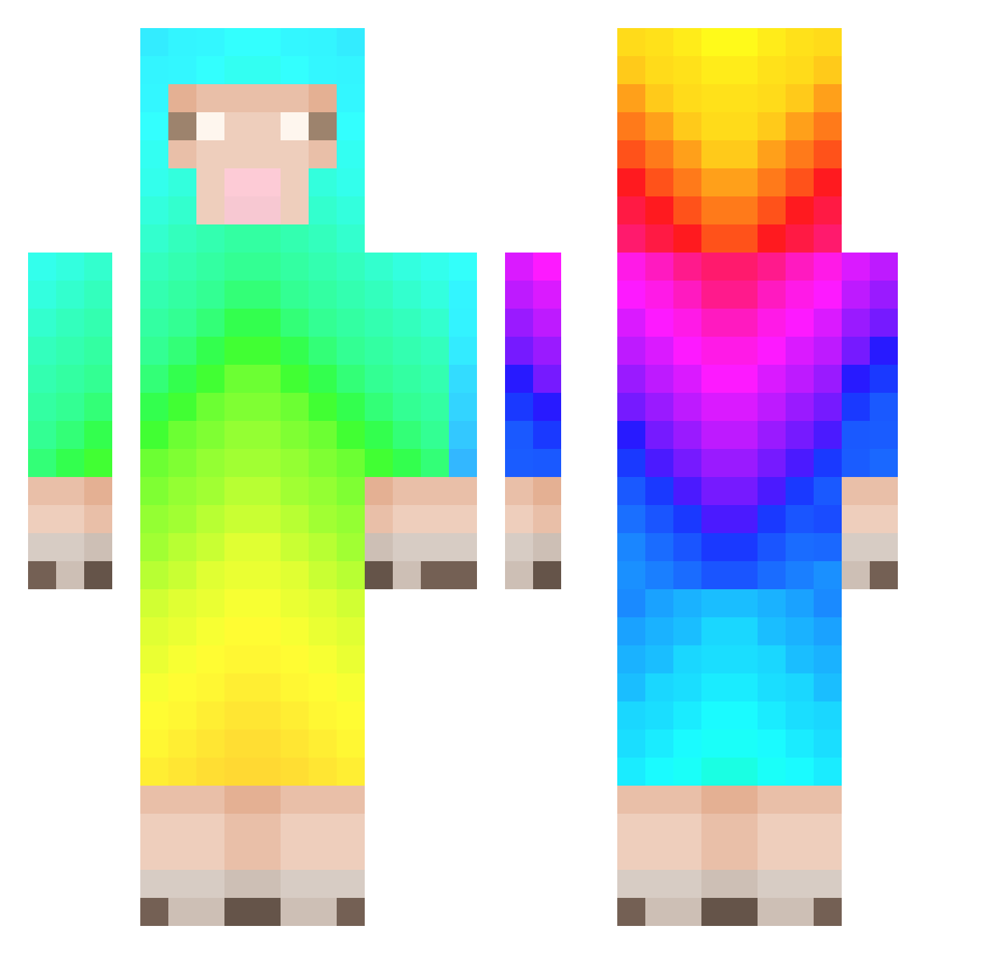 Tim24Tim Minecraft skin, front and back view