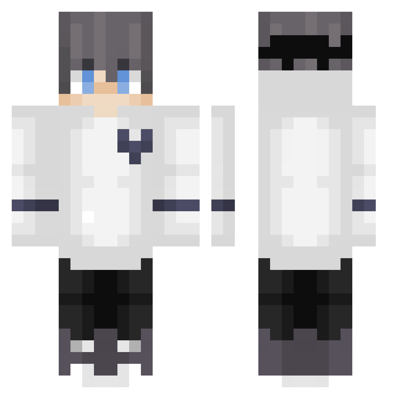 yizhiqingheya Minecraft skin, front and back view