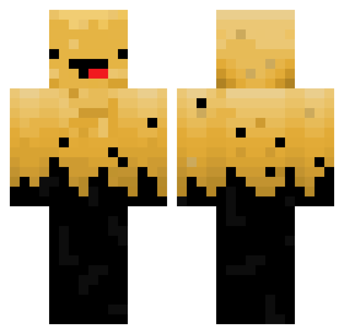 VyralDonny Minecraft skin, front and back view