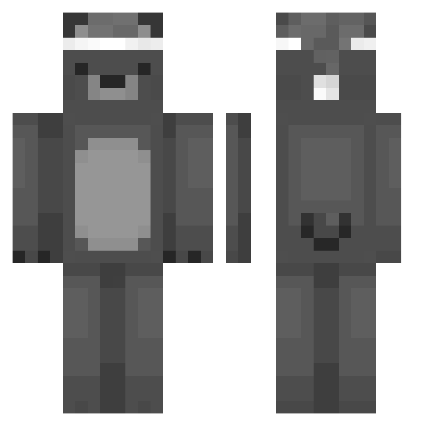 Stxlan Minecraft skin, front and back view
