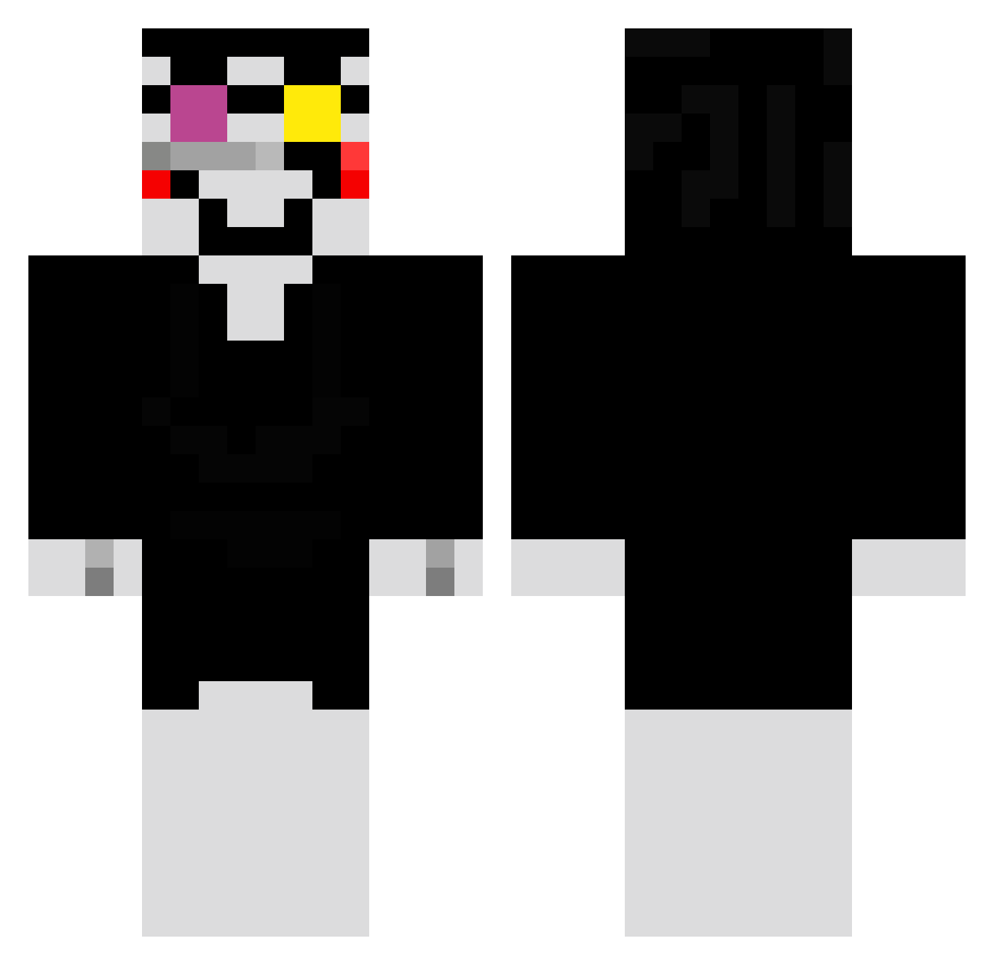 BoTheEsel Minecraft skin, front and back view