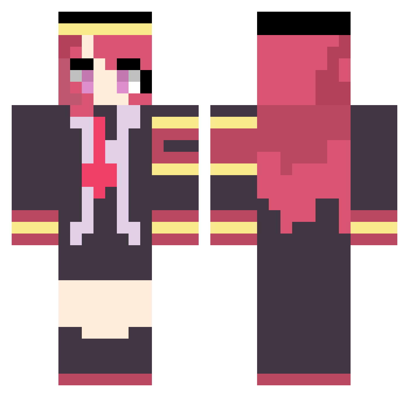 takaya0619 Minecraft skin, front and back view