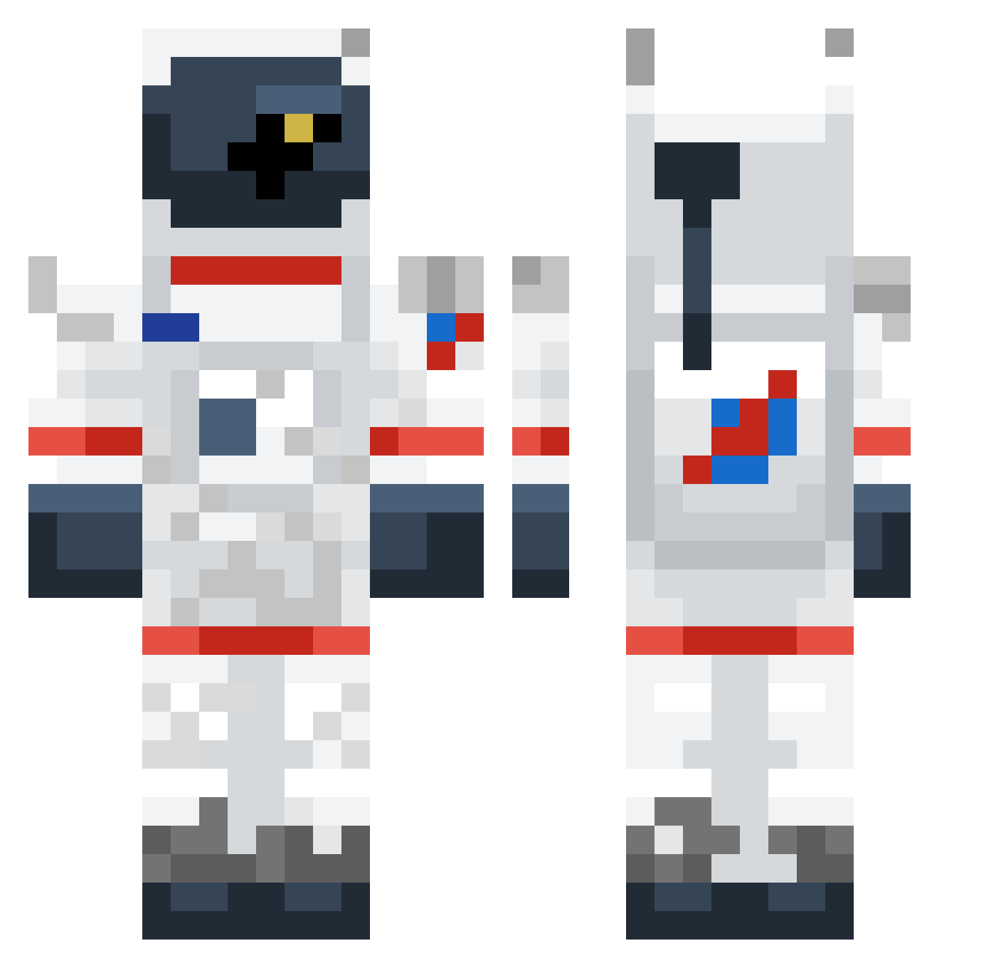 Tine25 Minecraft skin, front and back view