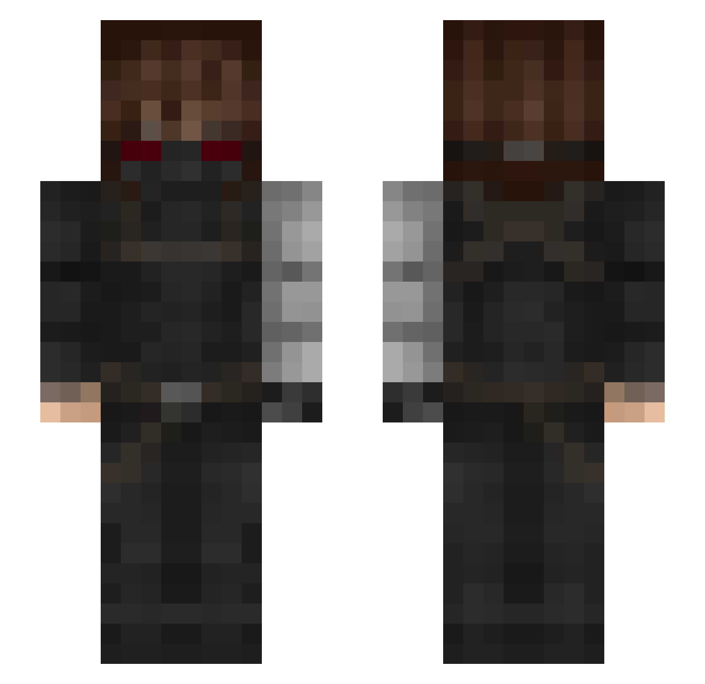 Miss_Chipi Minecraft skin, front and back view