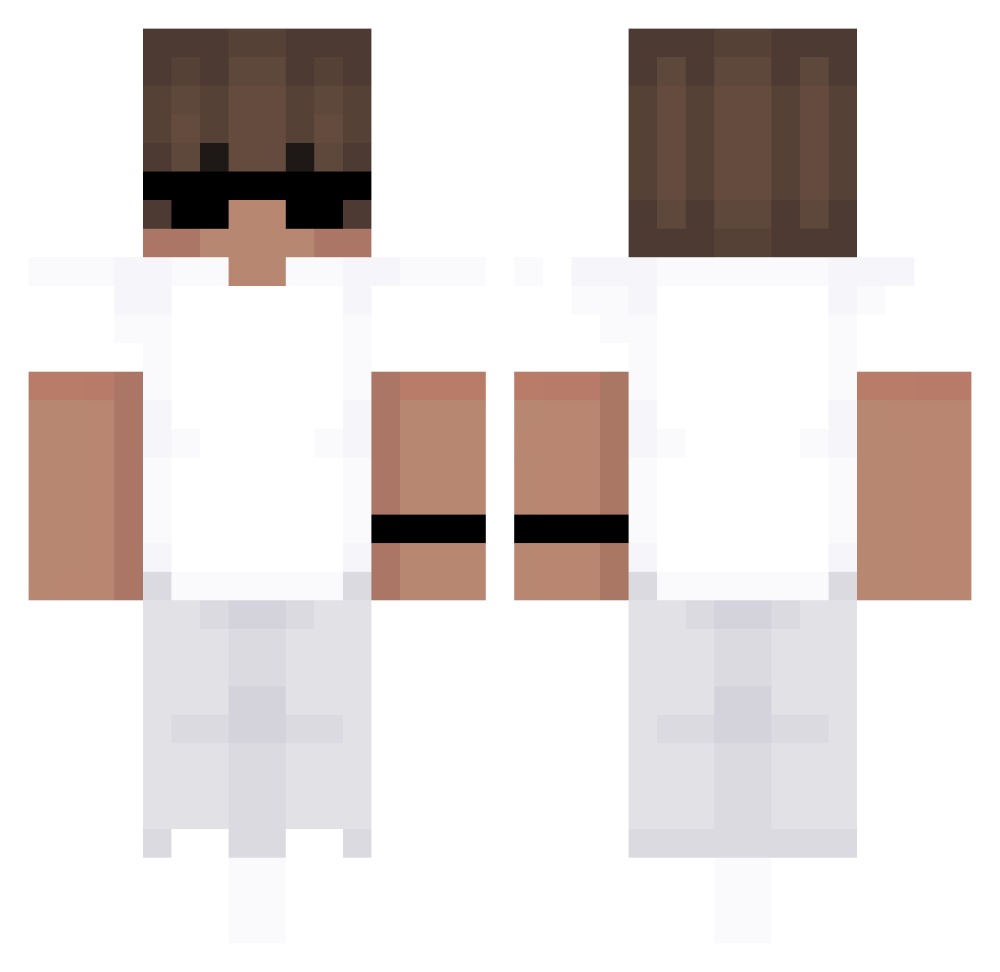 KlausWasTaken Minecraft skin, front and back view